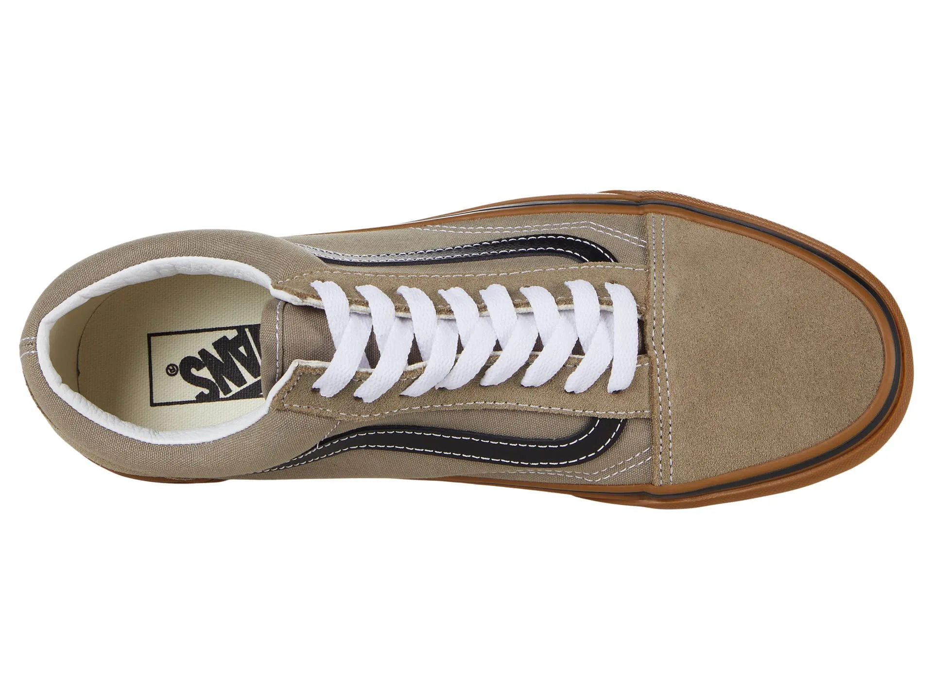 Vans Women's Low-top Trainers Sneaker 10 (Gum) Timber Wolf/Black