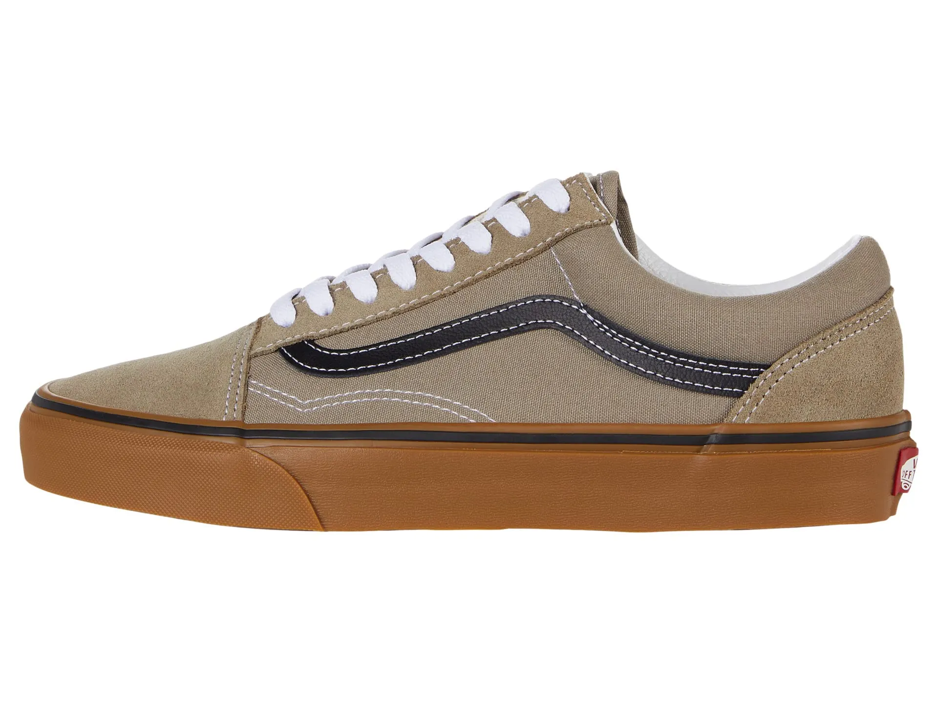 Vans Women's Low-top Trainers Sneaker 10 (Gum) Timber Wolf/Black