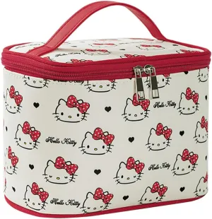 Vimanllie Cosmetic Bag Large Travel Makeup Bag with Makeup Brush Storage for Women-Durable Oxford CanvasToiletry Bag for Home & Skincare Essentials Storage,Sweet Cute Bag for girls