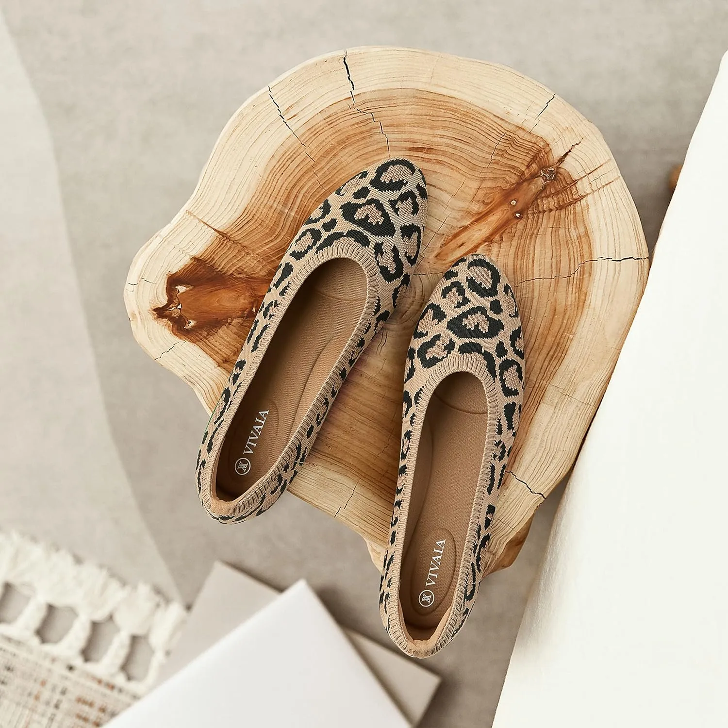 VIVAIA Almond-Toe Ballet Flats Women's Casual Flats Slip on Comfortable shoes cute flats for women(Tamia 2.0)