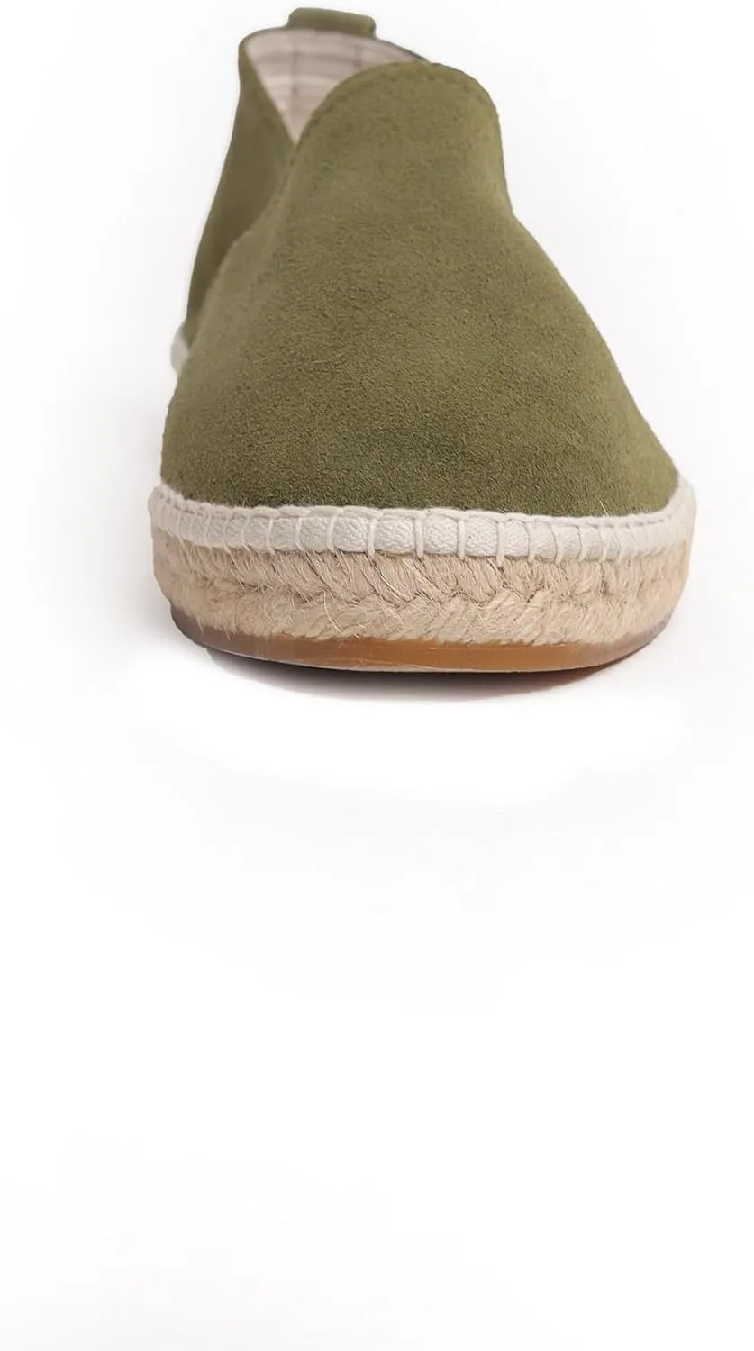 VOLIRIN & KAMMV Closed Toe Comfortable Suede Slip on Flat Espadrilles for Men