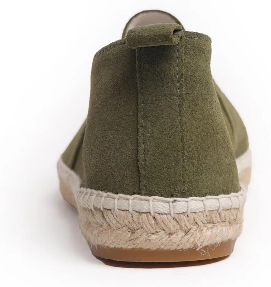 VOLIRIN & KAMMV Closed Toe Comfortable Suede Slip on Flat Espadrilles for Men