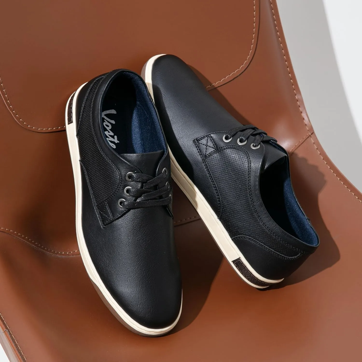 Vostey Men's Sneakers Fashion Casual Shoes Dress Sneaker Oxford Shoes