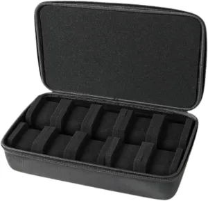 Watch Storage and Travel Organizer Case for 10 Watches, Portable Watch Display Box with Sponge Pillows, Fits Digital and Smart Watches