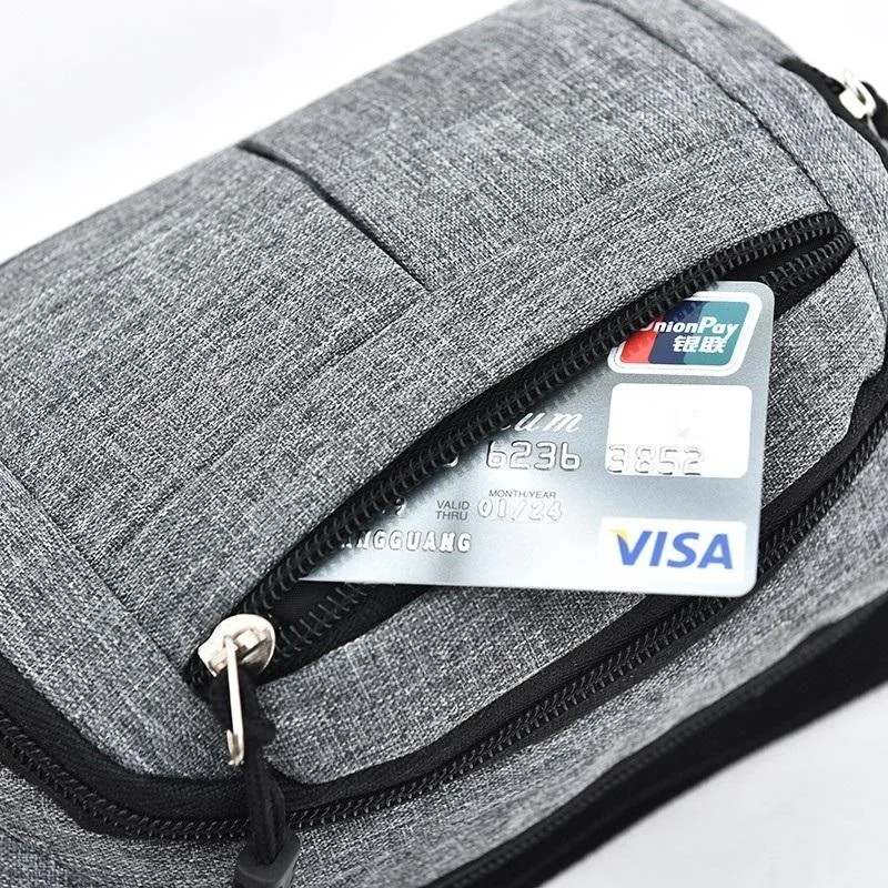 Waterproof Multi Function Chest Bag With Pockets Black