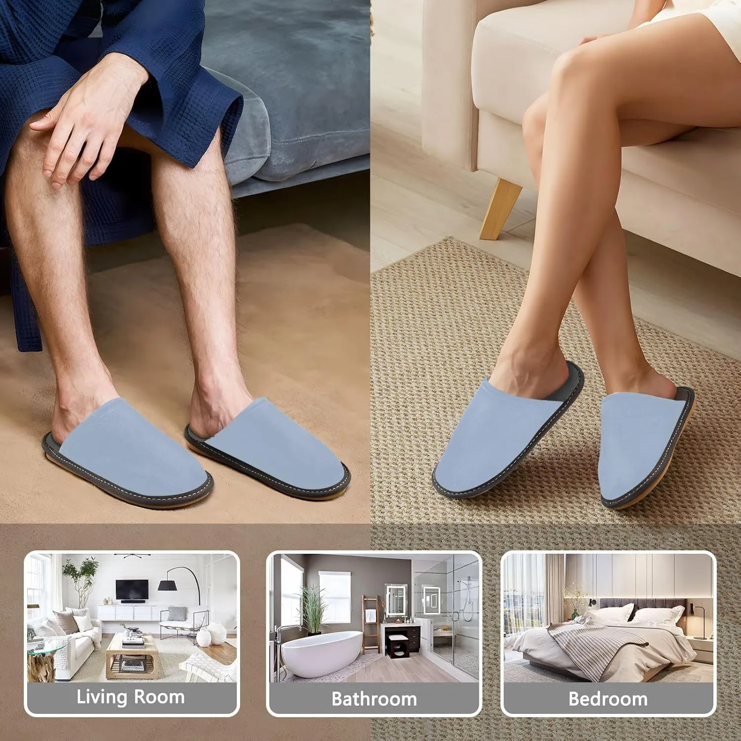Wheat House Slippers for Women Men Non-Slip Comfortable Slippers