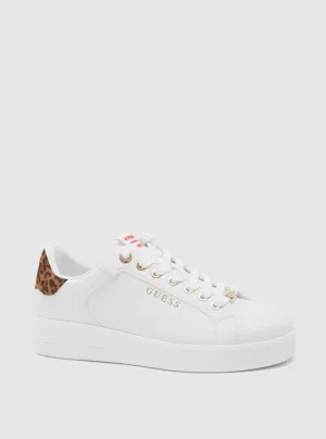 White Brown Roki Low-Top Sneakers
