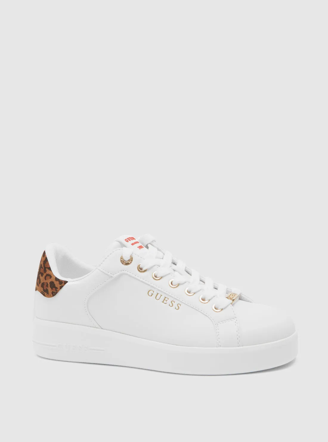 White Brown Roki Low-Top Sneakers