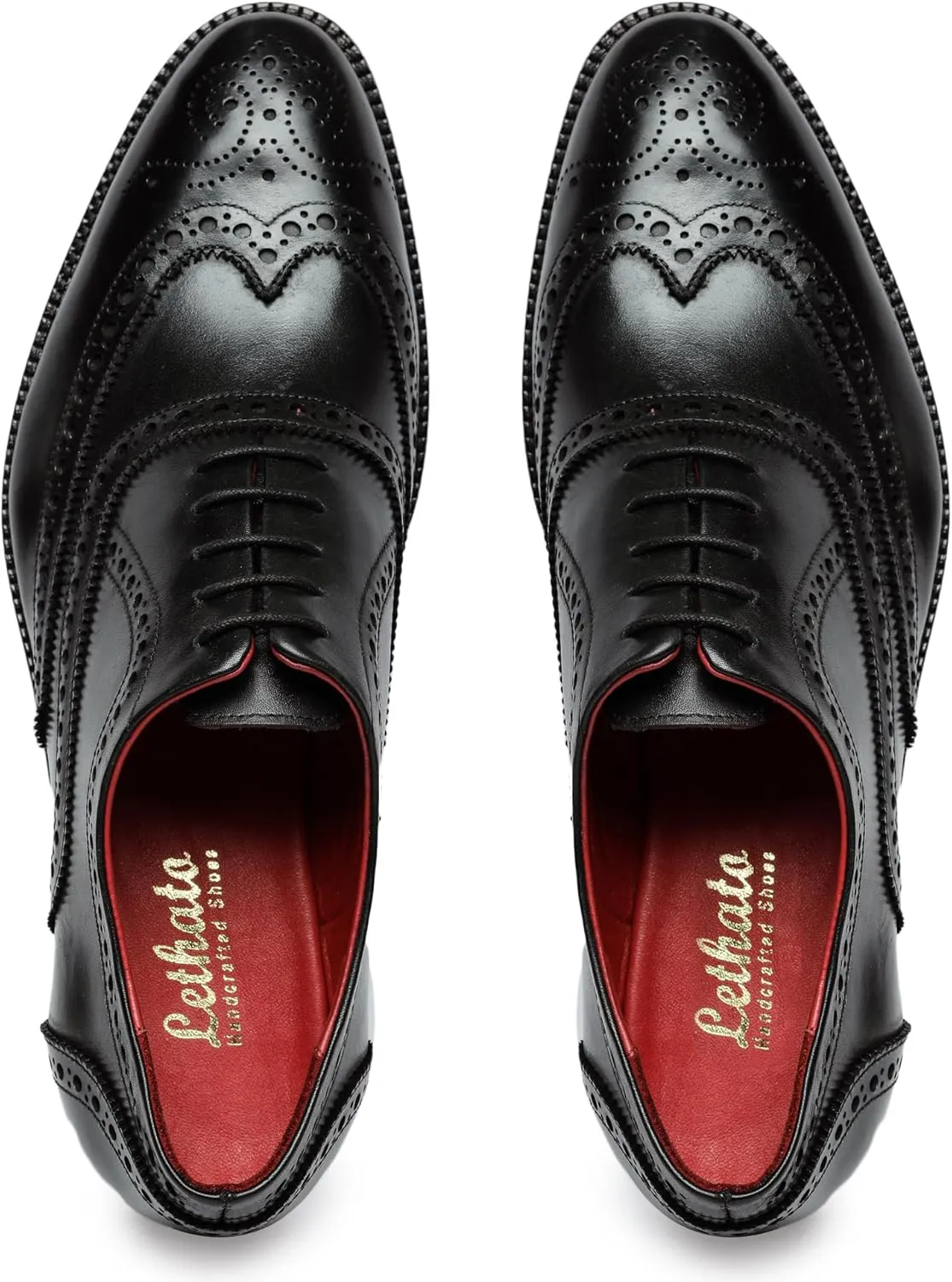 Wingtip Brogue Oxford Handcrafted Men's Genuine Leather Lace up Dress Shoes