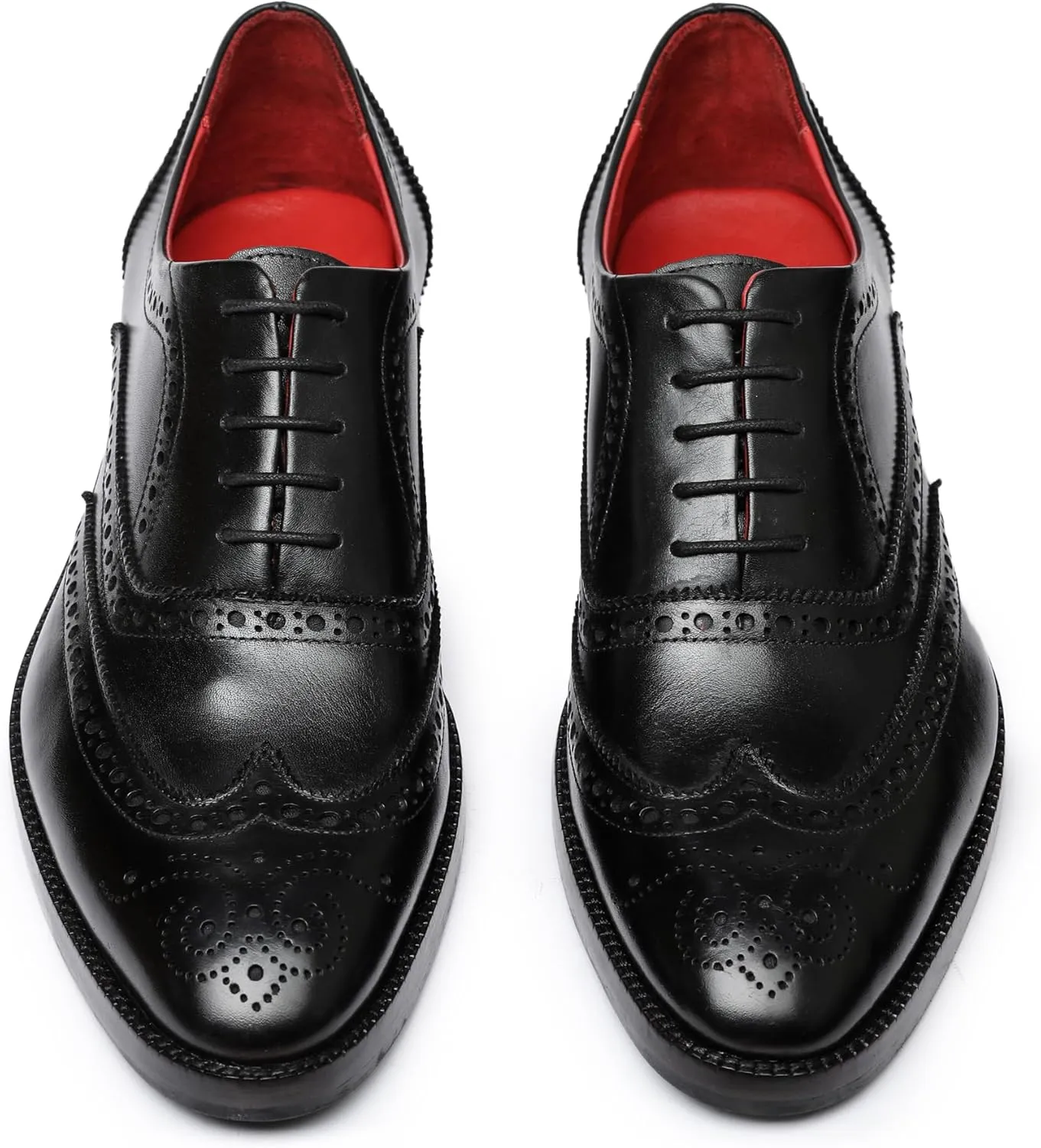 Wingtip Brogue Oxford Handcrafted Men's Genuine Leather Lace up Dress Shoes