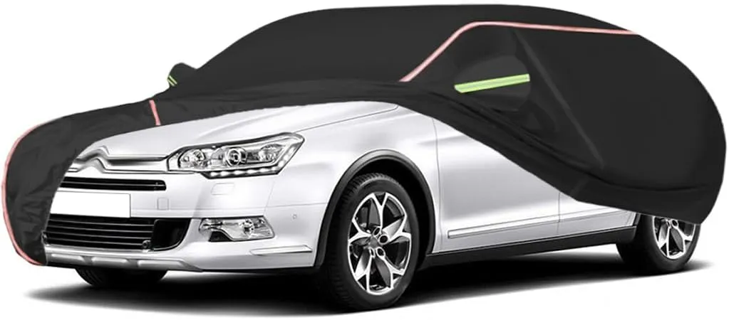 WOLWES Car Cover are Suitable for Citroen C5 Estate All-Weather Windproof, Snowproof, Rainproof, UV-Protected and Breathable All-Season Universal with Side Door Zip Oxford Cloth Car Cover (Color : Bl