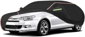 WOLWES Car Cover are Suitable for Citroen C5 Estate All-Weather Windproof, Snowproof, Rainproof, UV-Protected and Breathable All-Season Universal with Side Door Zip Oxford Cloth Car Cover (Color : Bl