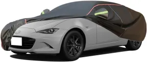WOLWES Car Covers Are Suitable For Mazda MX-5 Miata 1990-2023 All-weather Windproof, Snowproof, Rainproof, UV-protected And Breathable All-season Universal With Side Door Zip Oxford Cloth Car Covers (