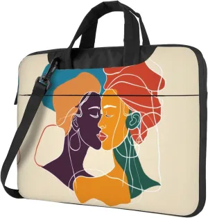 Women who talk Laptop bag Protective Laptop Polyester Oxford cloth material Computer Bags Soft fabric lining Laptop Shoulder Bag for 15.6 Inch