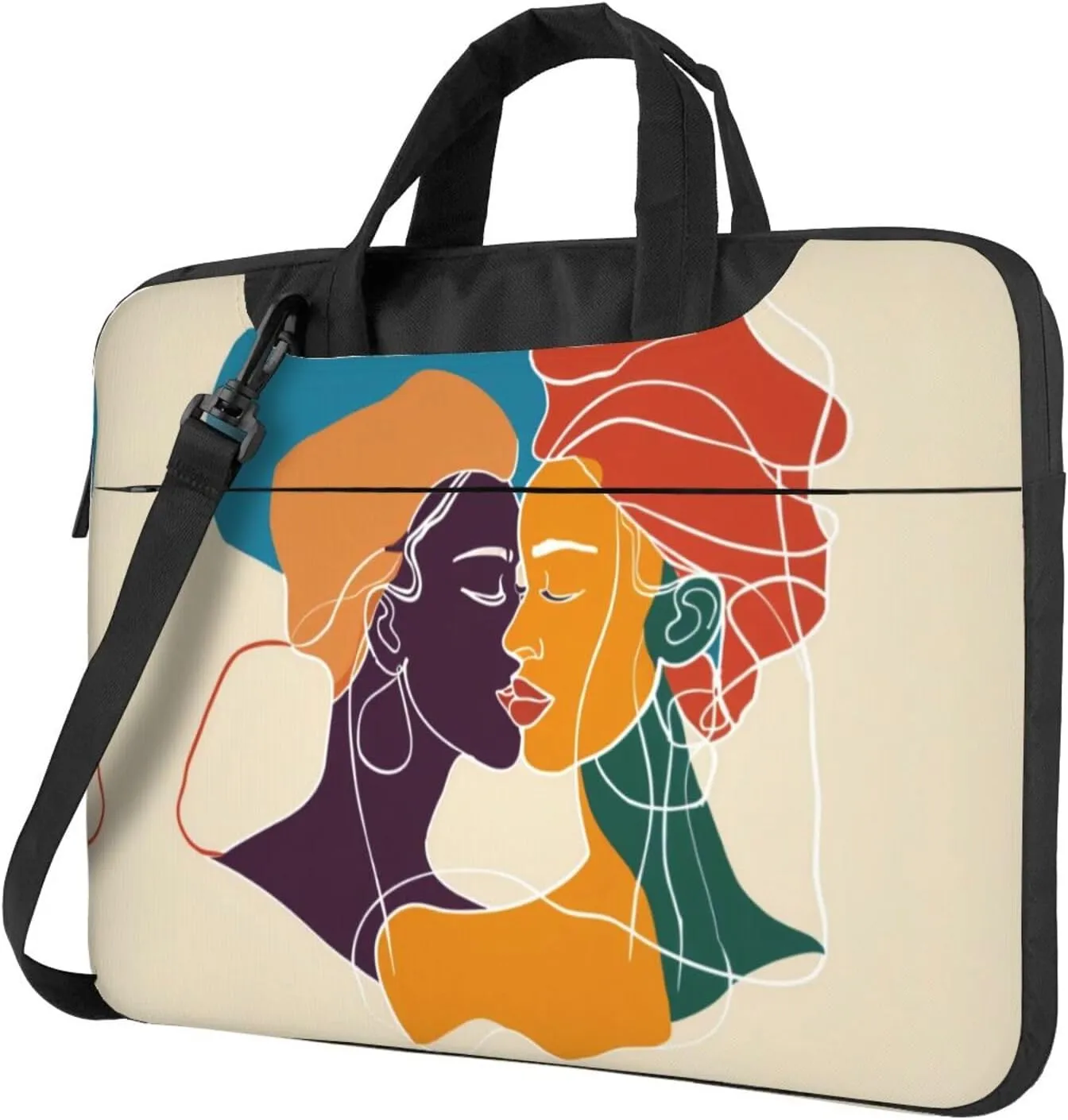 Women who talk Laptop bag Protective Laptop Polyester Oxford cloth material Computer Bags Soft fabric lining Laptop Shoulder Bag for 15.6 Inch