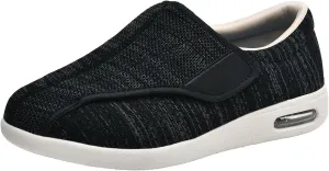 Women's Adjustable Diabetic Shoes, Easy to Slip On Wide Widths Slippers Orthopedic with Removable Memory Foam Insoles Lightweight for Seniors Swollen Feet (Color : Dark Gray, Size : 12)