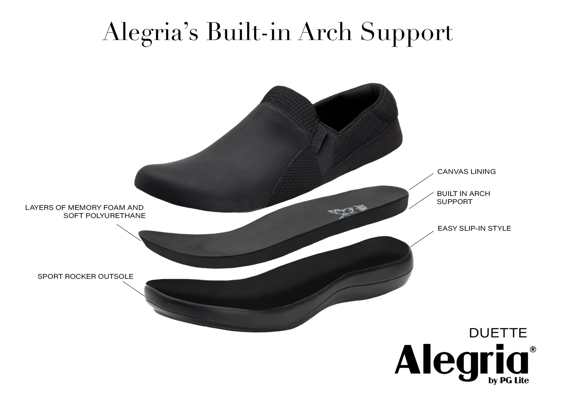 Womens Alegria Duette Comfortable Slip On Shoes