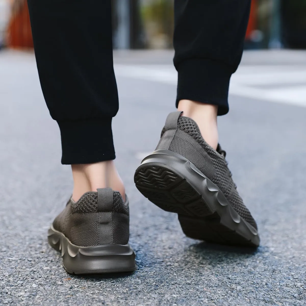 Women's Breathable Casual Athletic Sneakers, Lightweight Comfortable Slip On Gym Walking Tennis Fashion Sports Shoes