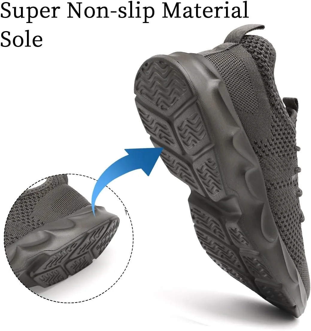 Women's Breathable Casual Athletic Sneakers, Lightweight Comfortable Slip On Gym Walking Tennis Fashion Sports Shoes