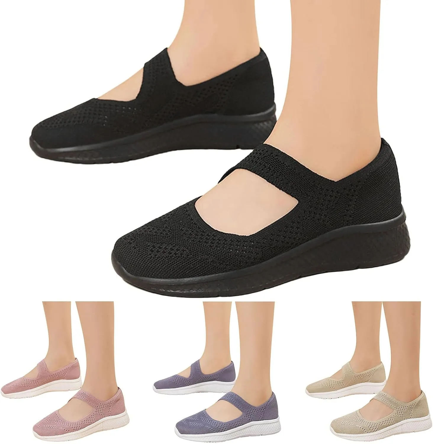 Womens Canvas Slip On Loafers Casual Walking Shoes Lightweight Comfortable Sneakers Non Slip Flat Flats