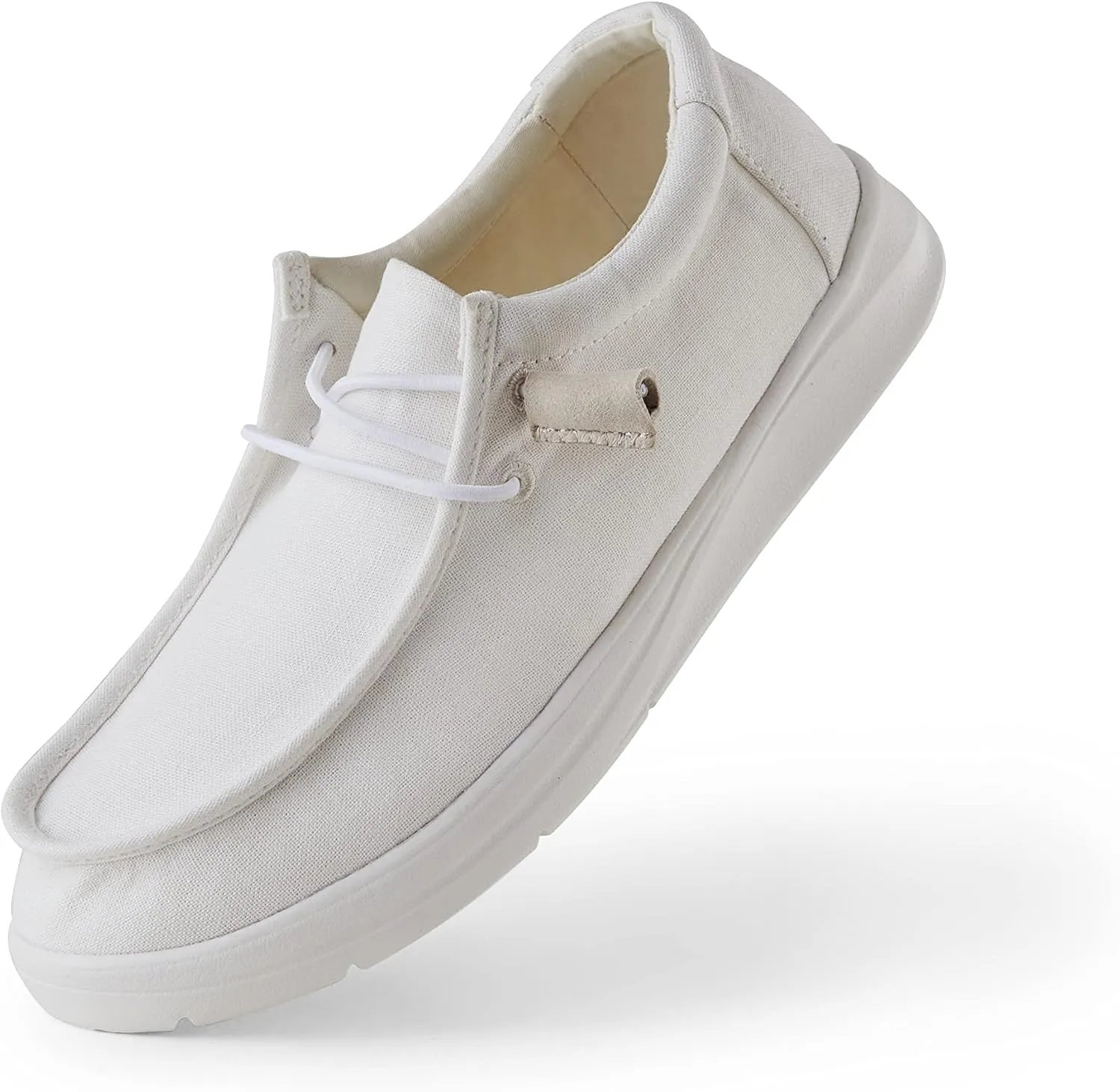 Women's Loafers Comfortable Slip On Shoes Lace-Up Sneakers Lightweight Arch Support Walking Non-Slip Canvas Casual Boat Shoes