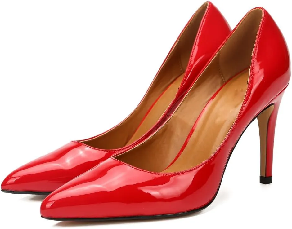 Women's Men's Stiletto Pointy Toe High Heel Plus Size Slip On Wedding Dress Pumps Shoes