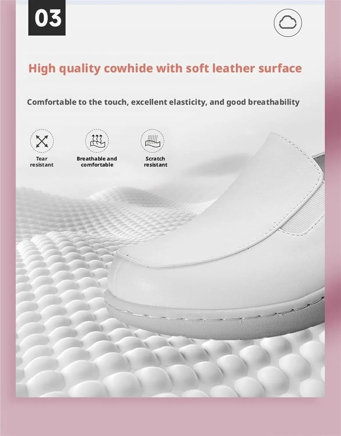 Womens Nursing Shoes Slip On Lightweight White Non-Slip Support for Women Healthcare Womens Work Shoes Comfortable