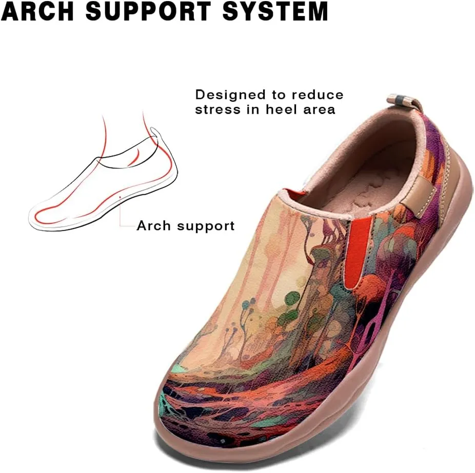 Women's Painted Travel Shoes Casual Slip On Comfortable Walking Loafers