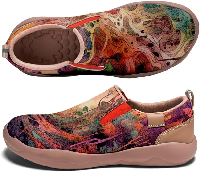 Women's Painted Travel Shoes Casual Slip On Comfortable Walking Loafers