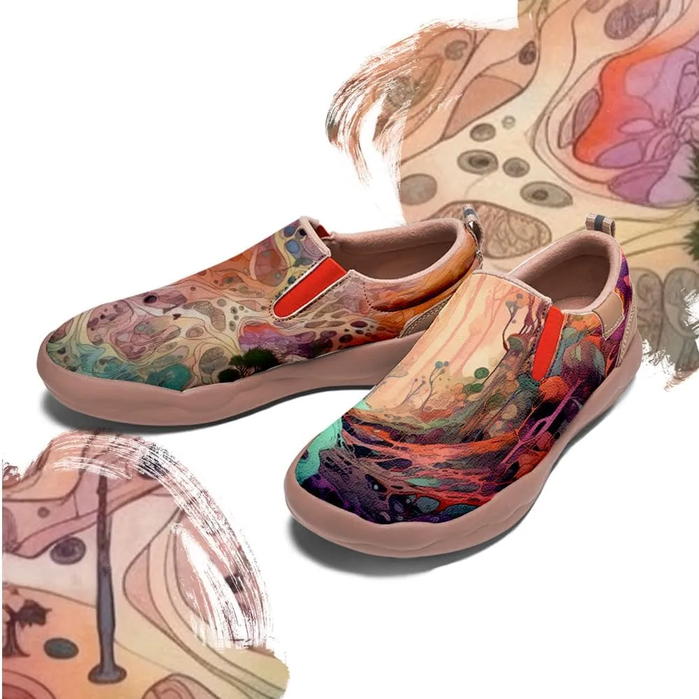 Women's Painted Travel Shoes Casual Slip On Comfortable Walking Loafers