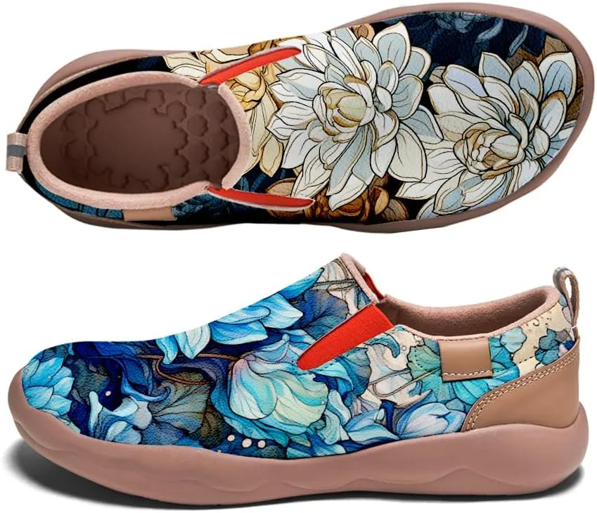 Women's Painted Travel Shoes Casual Slip On Comfortable Walking Loafers