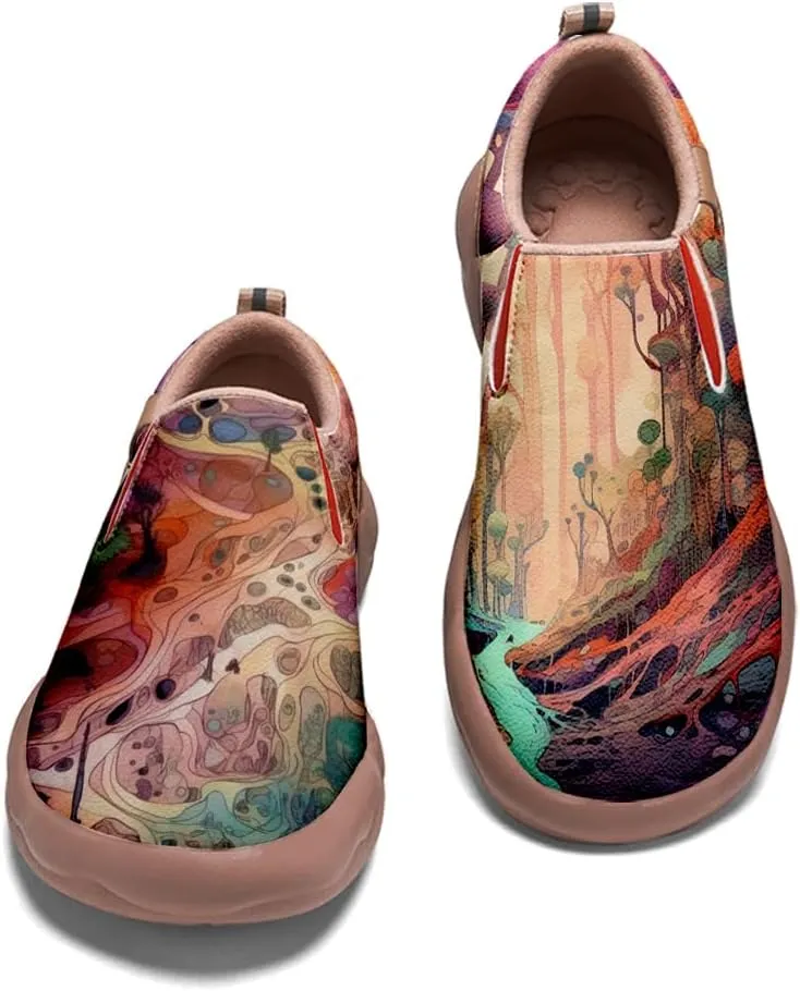 Women's Painted Travel Shoes Casual Slip On Comfortable Walking Loafers