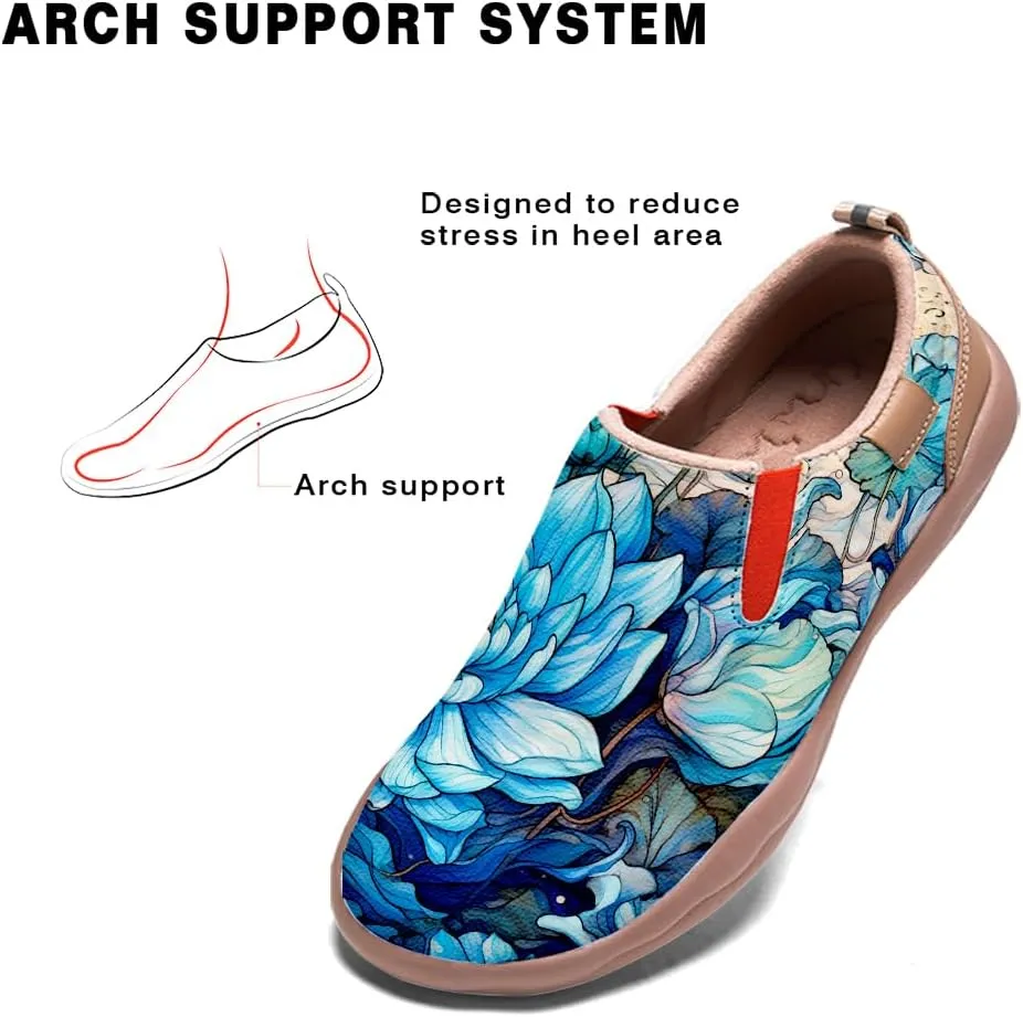 Women's Painted Travel Shoes Casual Slip On Comfortable Walking Loafers
