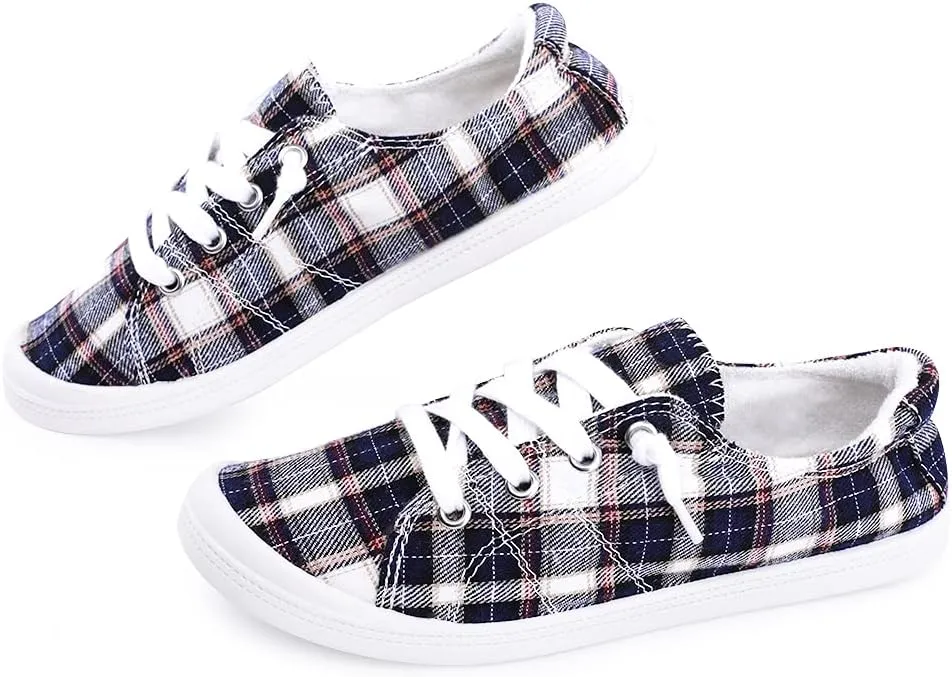 Women's Slip On Canvas Sneaker Low Top Casual Walking Shoes Classic Comfort Flat Fashion Sneakers
