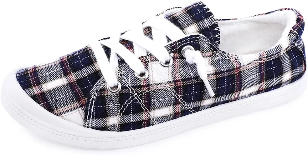 Women's Slip On Canvas Sneaker Low Top Casual Walking Shoes Classic Comfort Flat Fashion Sneakers