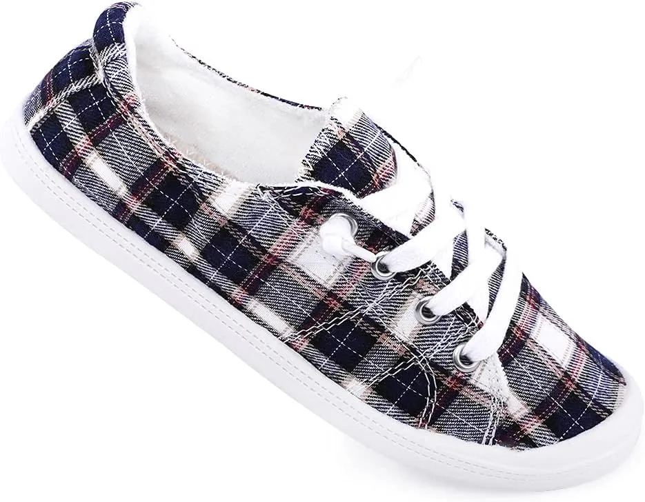 Women's Slip On Canvas Sneaker Low Top Casual Walking Shoes Classic Comfort Flat Fashion Sneakers