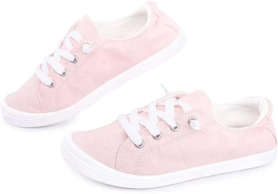 Women's Slip On Canvas Sneaker Low Top Casual Walking Shoes Classic Comfort Flat Fashion Sneakers