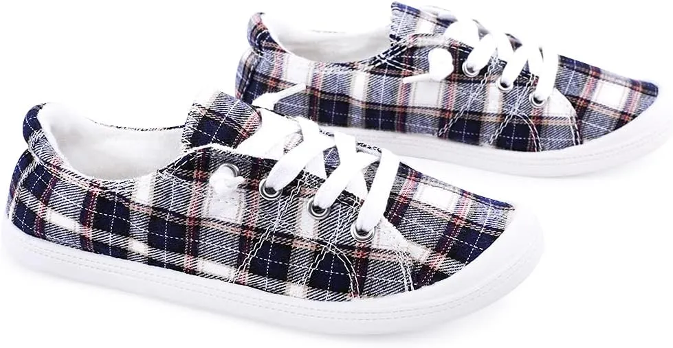 Women's Slip On Canvas Sneaker Low Top Casual Walking Shoes Classic Comfort Flat Fashion Sneakers