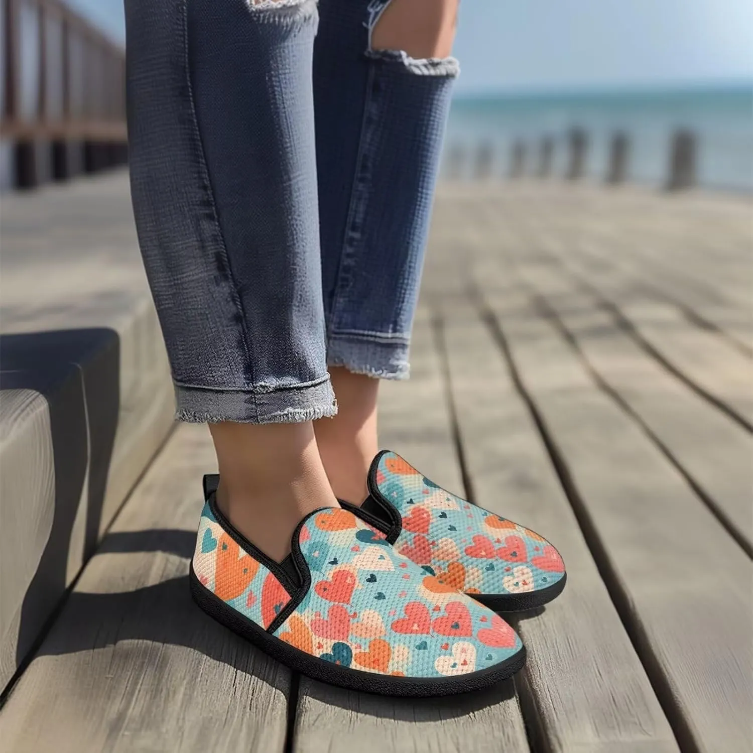Women's Slip On Fashion Flats Comfortable Dressy Loafer Shoes Round Toe Lightweight Shoes for Office Work Daily Wear Gifts for Mom Wife Sister US Size 6-11