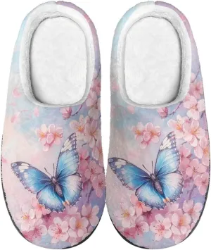 Womens Slippers Comfortable Non-slip Warm Fuzzy Slippers