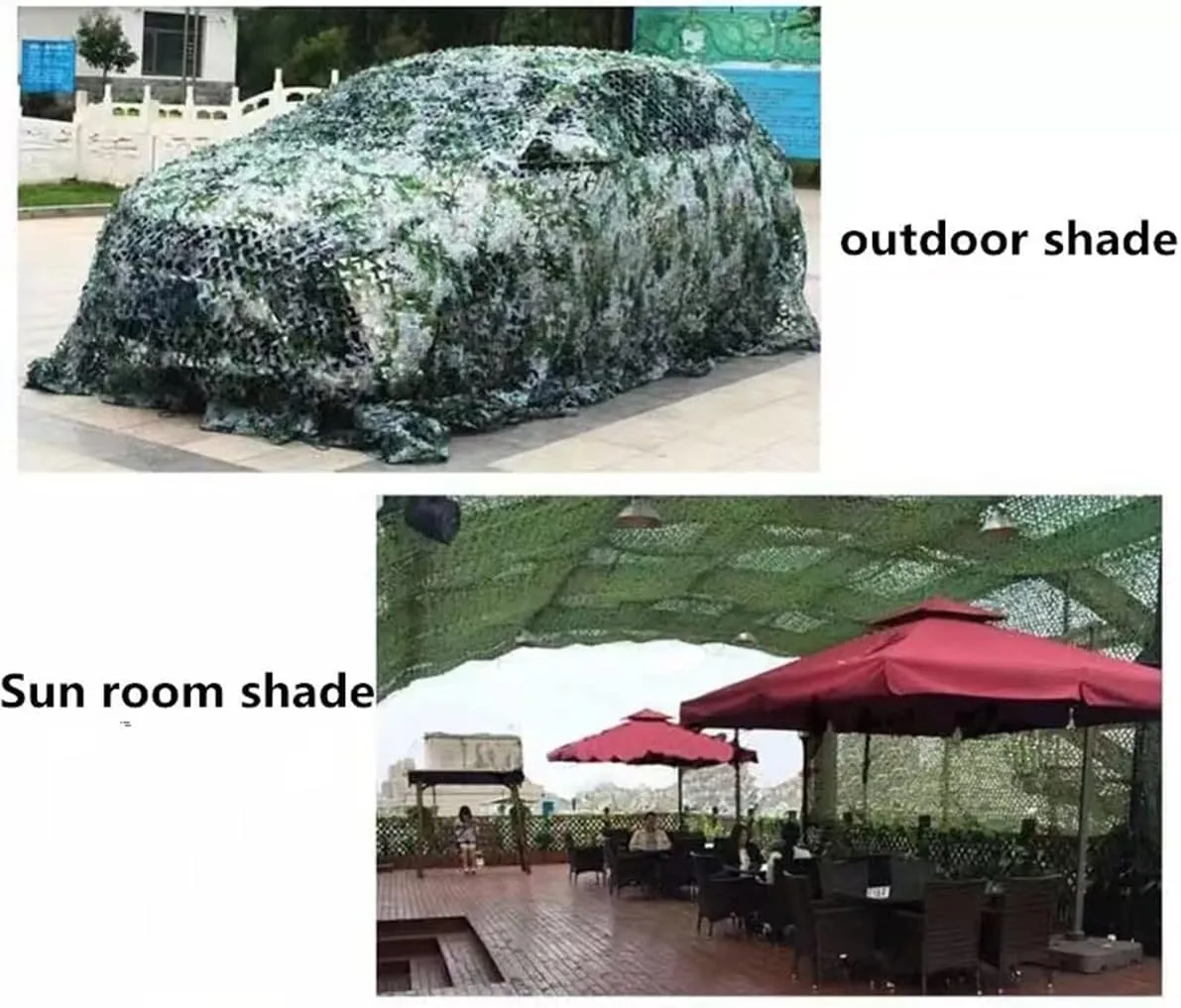 Woodland Camouflage Concealment Net - 210D Oxford Fabric Camo Net Camouflage Tarp Netting Sunshade Mesh, Fence Canopy Net with Nylon Mesh Net for Car-Covering Bird Watching 4x8m(13.1x26.2ft)