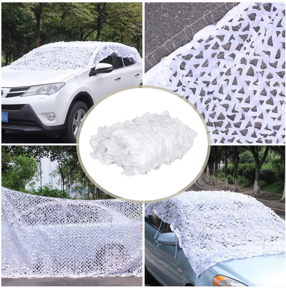 Woodland Camouflage Netting,Jungle Military White Camo Net Sunscreen Nets for Wildlife Hunting, Photography, Car Sun Shade, Leisure Camping, Bars