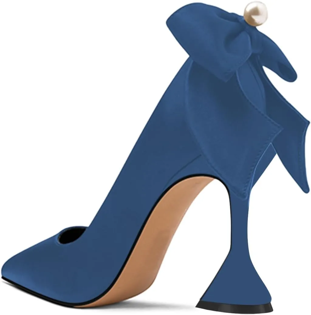 YDN Women's Pointy Toe Slip on Pumps Special High Heels Party Prom Dress Ladies Shoe Size 4-16 US